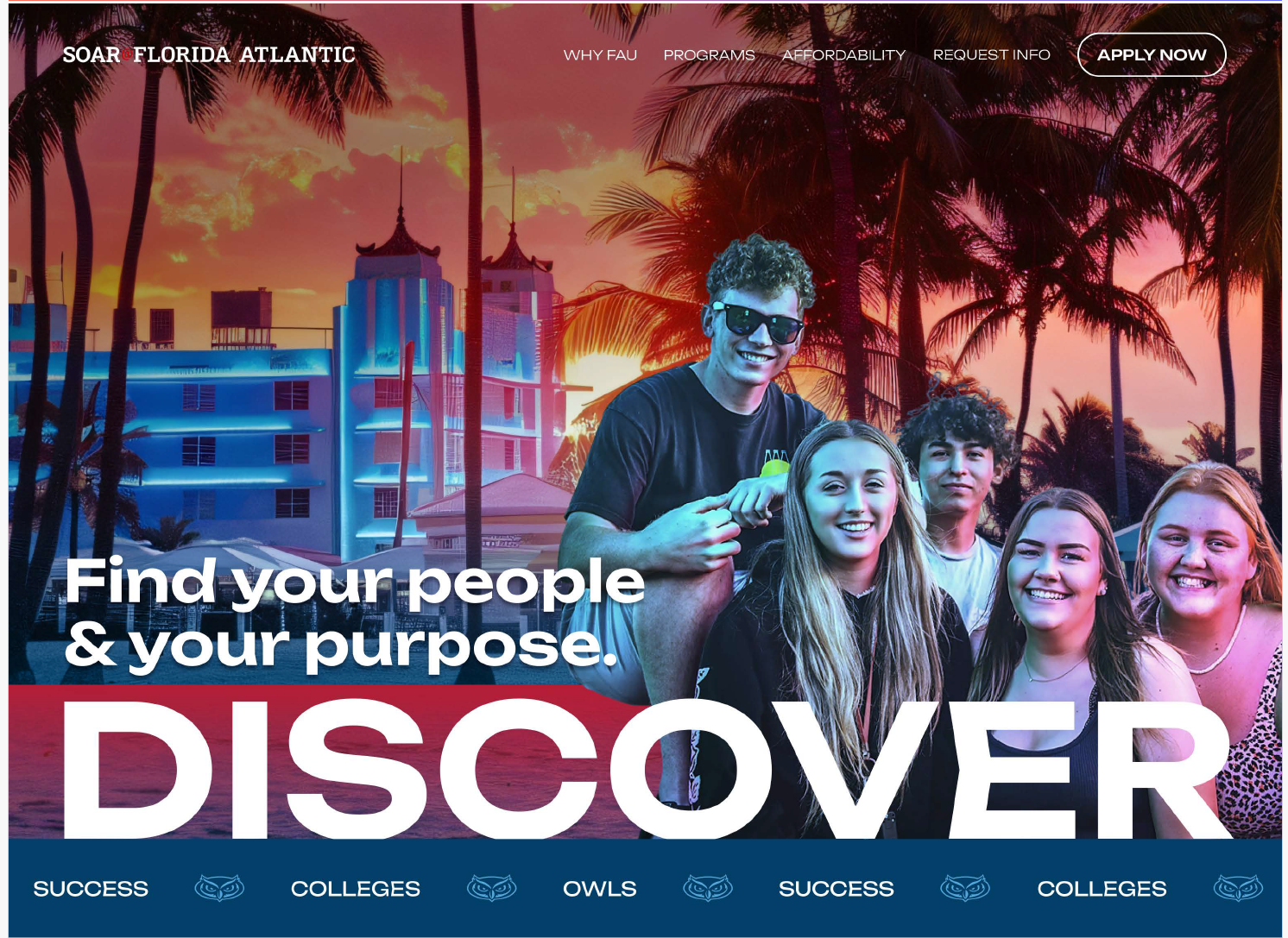 Preview of the forthcoming incoming freshmen landing page